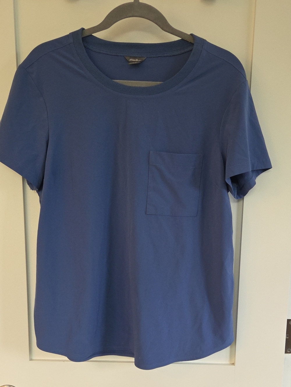 Eddie Bauer Blue Short Sleeve Crew with Chest Pocket